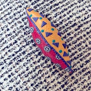 Artsy Fun Colorful Pattern Brooch Pin